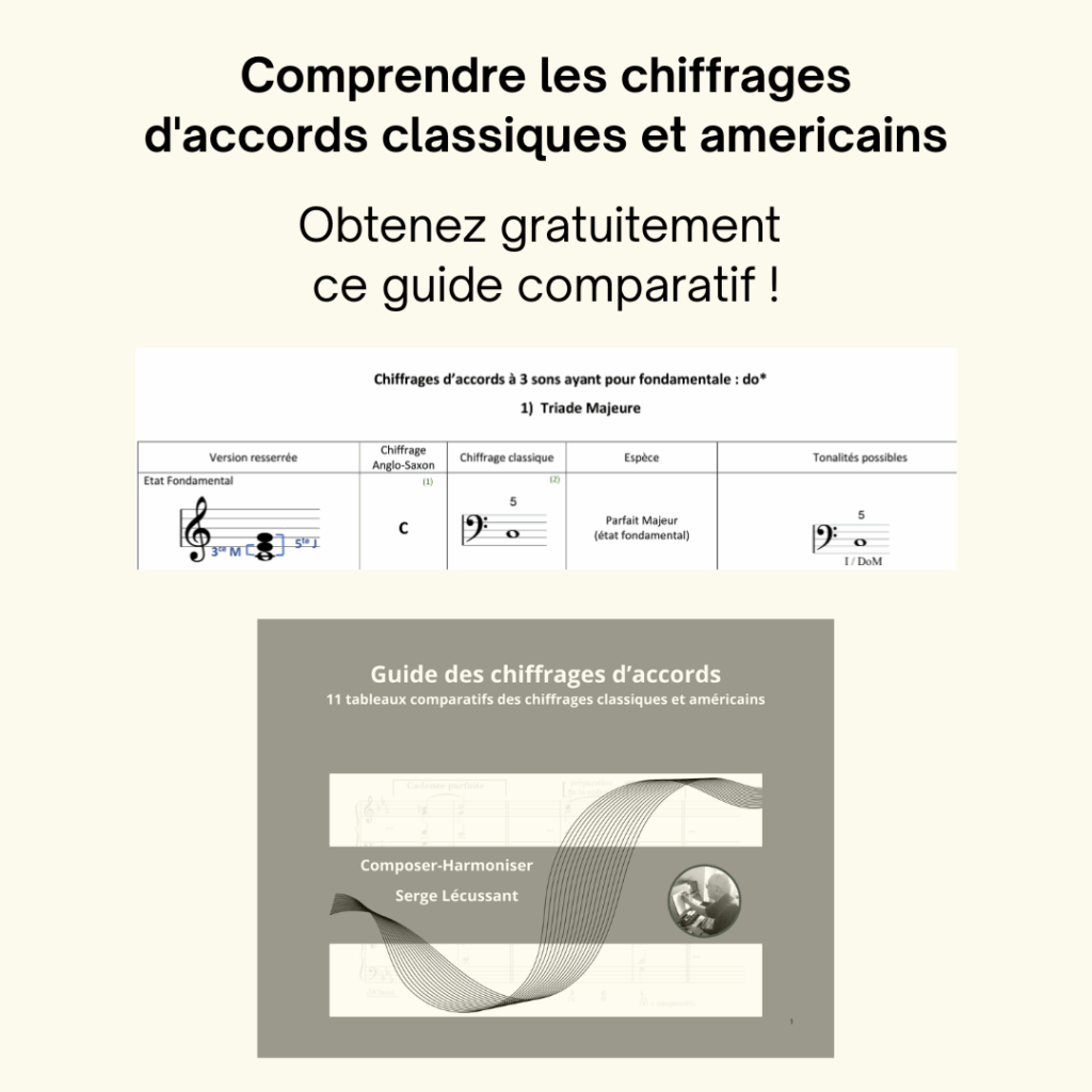 Guide comparatif en 11 tableaux des chiffrages d'accords classiques et américains